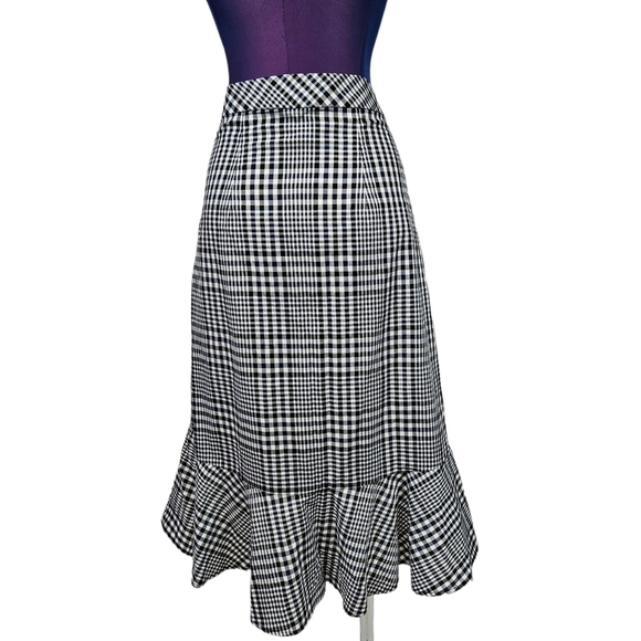 NWT Trina Turk Nikita Picnic Plaid Wrap Ruffle Skirt Size 0 Women's - Picture 6 of 12